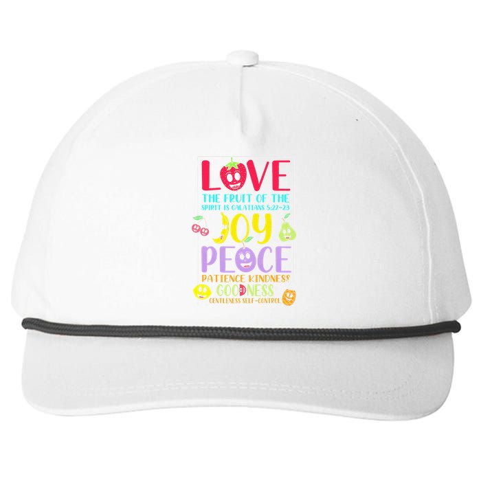 Fruit Of The Spirit Galatians Inspirational Christian Faith Snapback Five-Panel Rope Hat