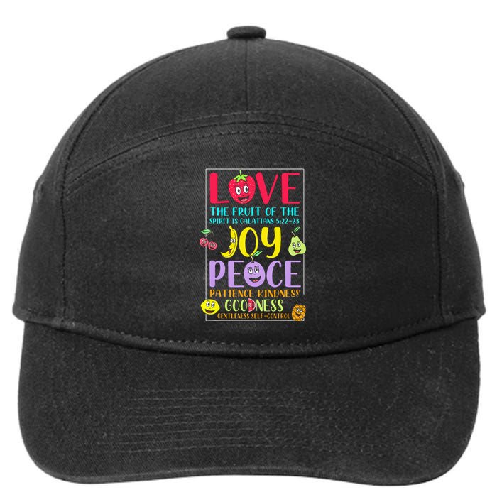 Fruit Of The Spirit Galatians Inspirational Christian Faith 7-Panel Snapback Hat