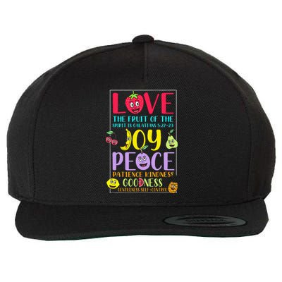 Fruit Of The Spirit Galatians Inspirational Christian Faith Wool Snapback Cap