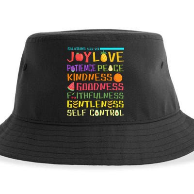 Fruit Of The Spirit Christian Bible Verse Sustainable Bucket Hat