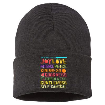 Fruit Of The Spirit Christian Bible Verse Sustainable Knit Beanie