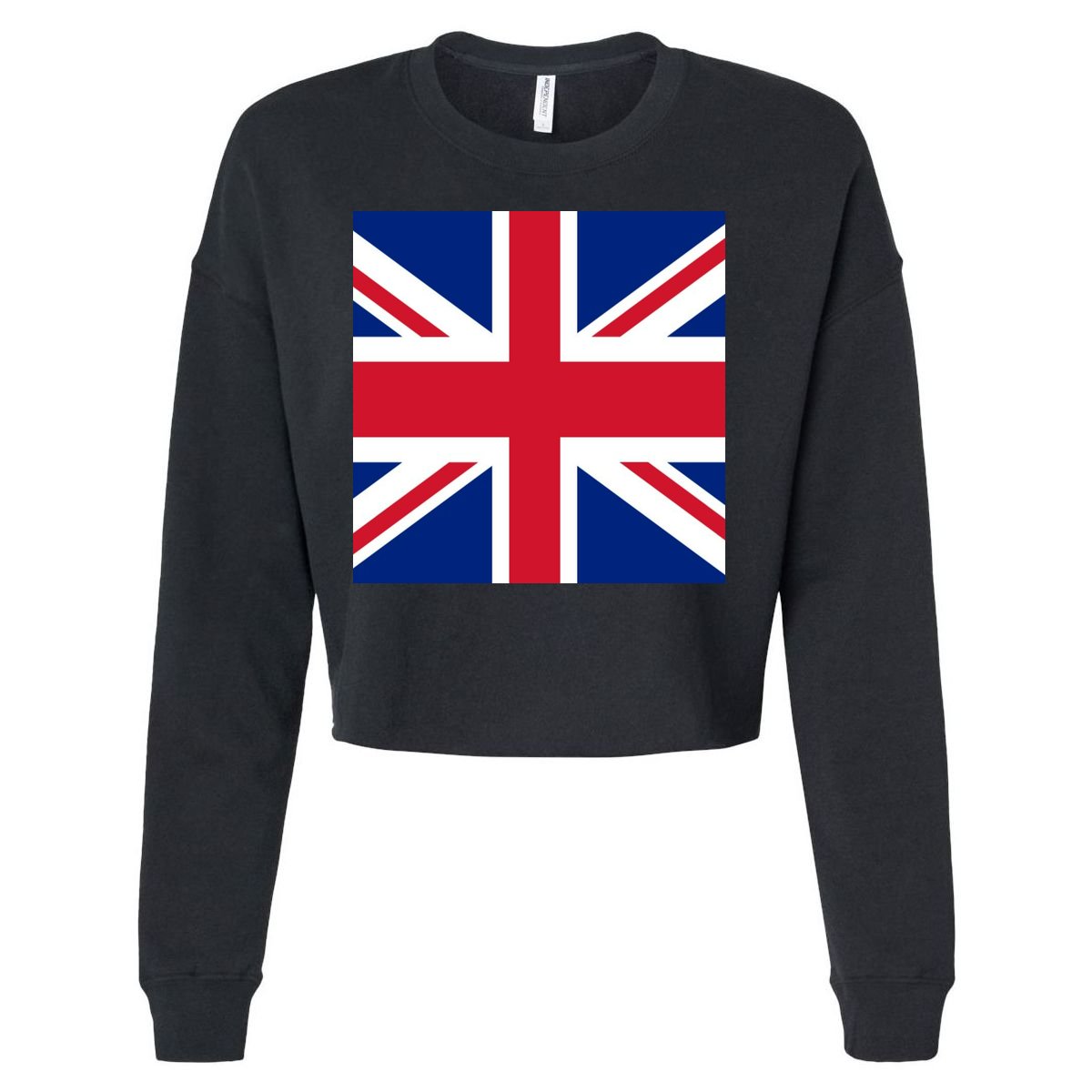 Flag of the United Kingdom of Great Britain Cropped Pullover Crew