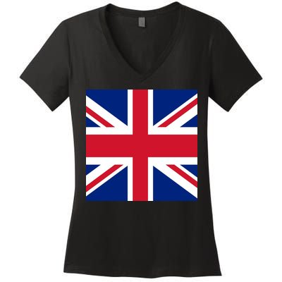 Flag of the United Kingdom of Great Britain Women's V-Neck T-Shirt