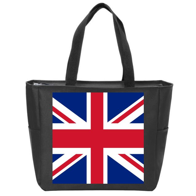 Flag of the United Kingdom of Great Britain Zip Tote Bag