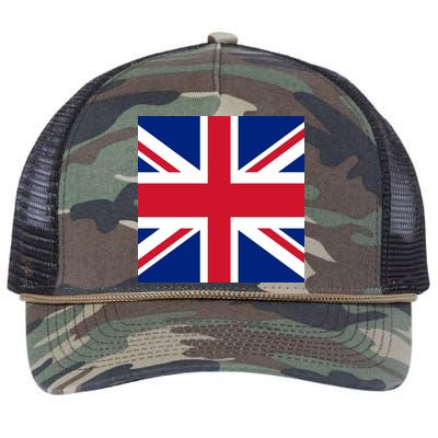 Flag of the United Kingdom of Great Britain Retro Rope Trucker Hat Cap