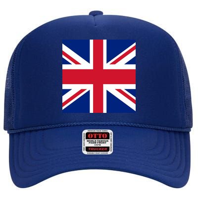 Flag of the United Kingdom of Great Britain High Crown Mesh Back Trucker Hat