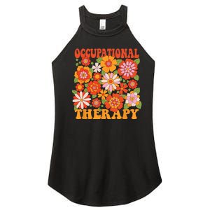 Floral Occupational Therapy Funny OT Therapist Assistant Women's Perfect Tri Rocker Tank