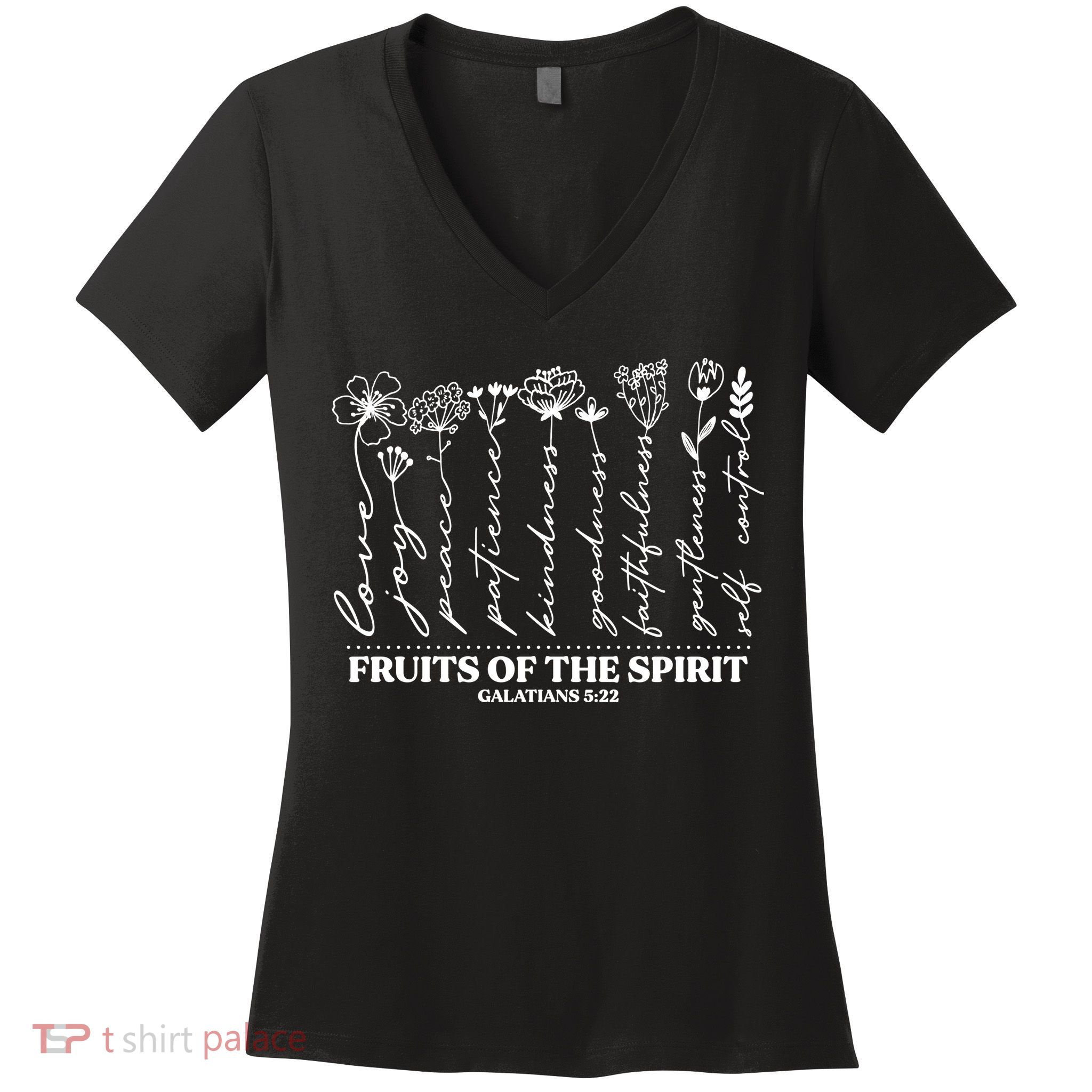 Fruits Of The Spirit Galatians 5:22 Women's V-Neck T-Shirt