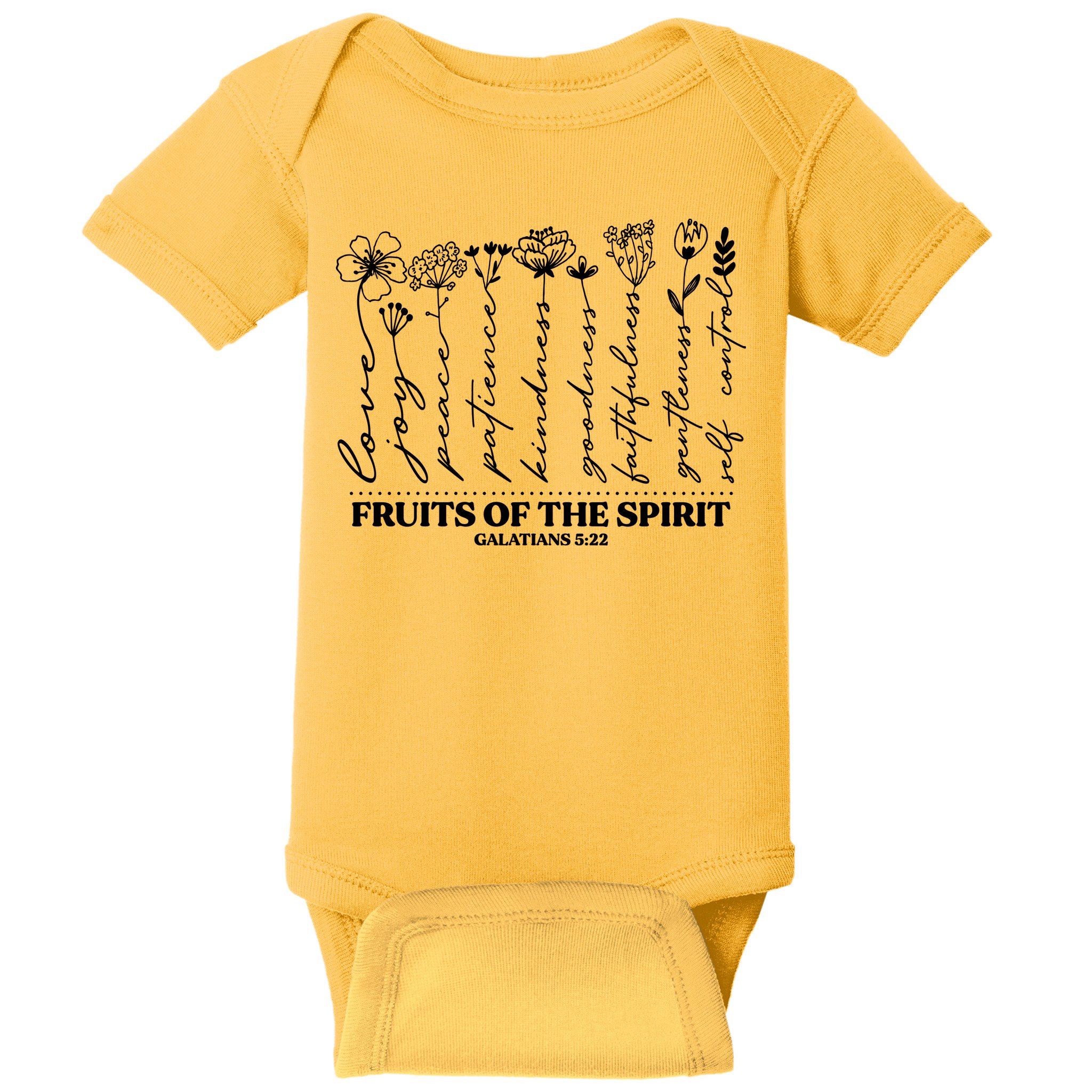 Fruits Of The Spirit Galatians 5:22 Baby Bodysuit