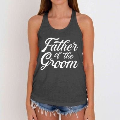 Father Of The Groom Dad Gift For Wedding Or Bachelor Party Women's Knotted Racerback Tank