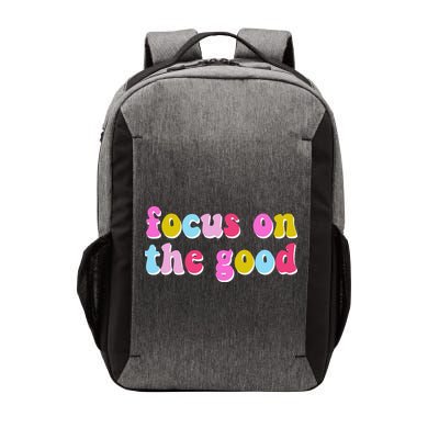 Focus On The Good Colorful Retro Quote Vector Backpack