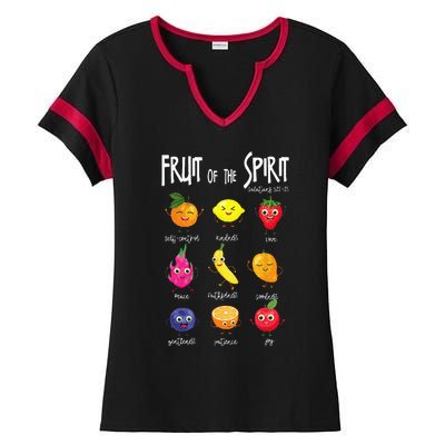 Fruit Of The Spirit Christian Faith Jesus God Lover Ladies Halftime Notch Neck Tee