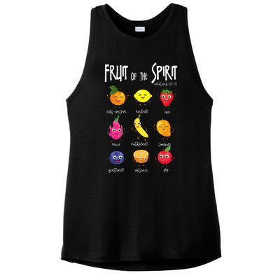 Fruit Of The Spirit Christian Faith Jesus God Lover Ladies PosiCharge Tri-Blend Wicking Tank