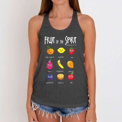 Fruit Of The Spirit Christian Faith Jesus God Lover Women's Knotted Racerback Tank