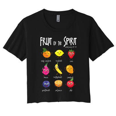 Fruit Of The Spirit Christian Faith Jesus God Lover Women's Crop Top Tee