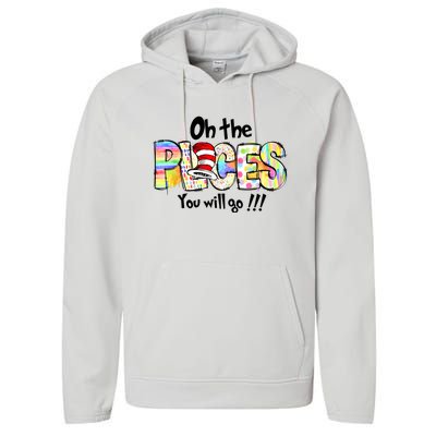 Funny Oh The Places Youll Go When You Read Performance Fleece Hoodie