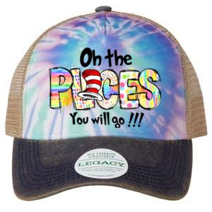 Funny Oh The Places Youll Go When You Read Legacy Tie Dye Trucker Hat