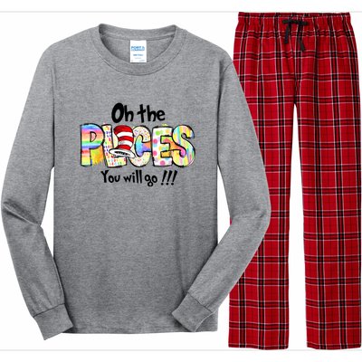 Funny Oh The Places Youll Go When You Read Long Sleeve Pajama Set