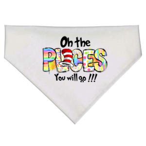 Funny Oh The Places Youll Go When You Read USA-Made Doggie Bandana