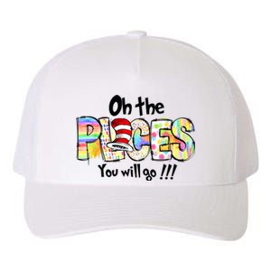 Funny Oh The Places Youll Go When You Read Yupoong Adult 5-Panel Trucker Hat