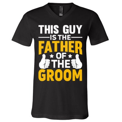 Father Of The Groom Bachelor Party Wedding For Dad V-Neck T-Shirt
