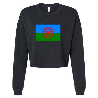Flag Of The Romani People Cropped Pullover Crew