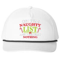 Funny On The List Of Naughty And I Regret Nothing Christmas Snapback Five-Panel Rope Hat