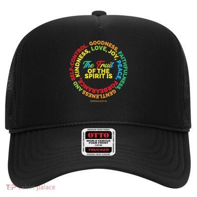Fruit Of The Spirit Christian High Crown Mesh Back Trucker Hat