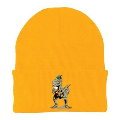 Funny Oktoberfest Tyrannosaurus Rex T Rex Dinosaur Knit Cap Winter Beanie