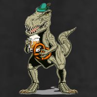 Funny Oktoberfest Tyrannosaurus Rex T Rex Dinosaur Beanie
