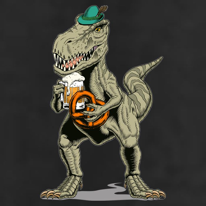 Funny Oktoberfest Tyrannosaurus Rex T Rex Dinosaur Beanie