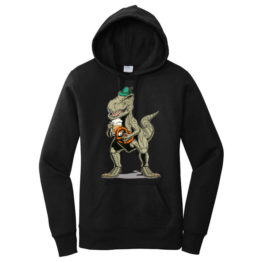 Funny Oktoberfest Tyrannosaurus Rex T Rex Dinosaur Women's Pullover Hoodie