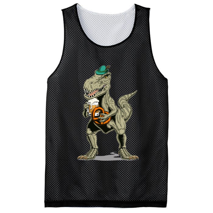 Funny Oktoberfest Tyrannosaurus Rex T Rex Dinosaur Mesh Reversible Basketball Jersey Tank