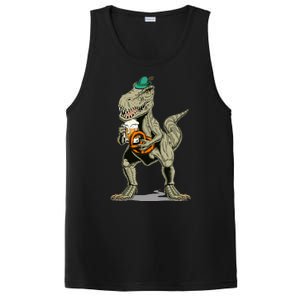 Funny Oktoberfest Tyrannosaurus Rex T Rex Dinosaur PosiCharge Competitor Tank