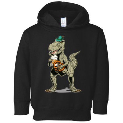 Funny Oktoberfest Tyrannosaurus Rex T Rex Dinosaur Toddler Hoodie