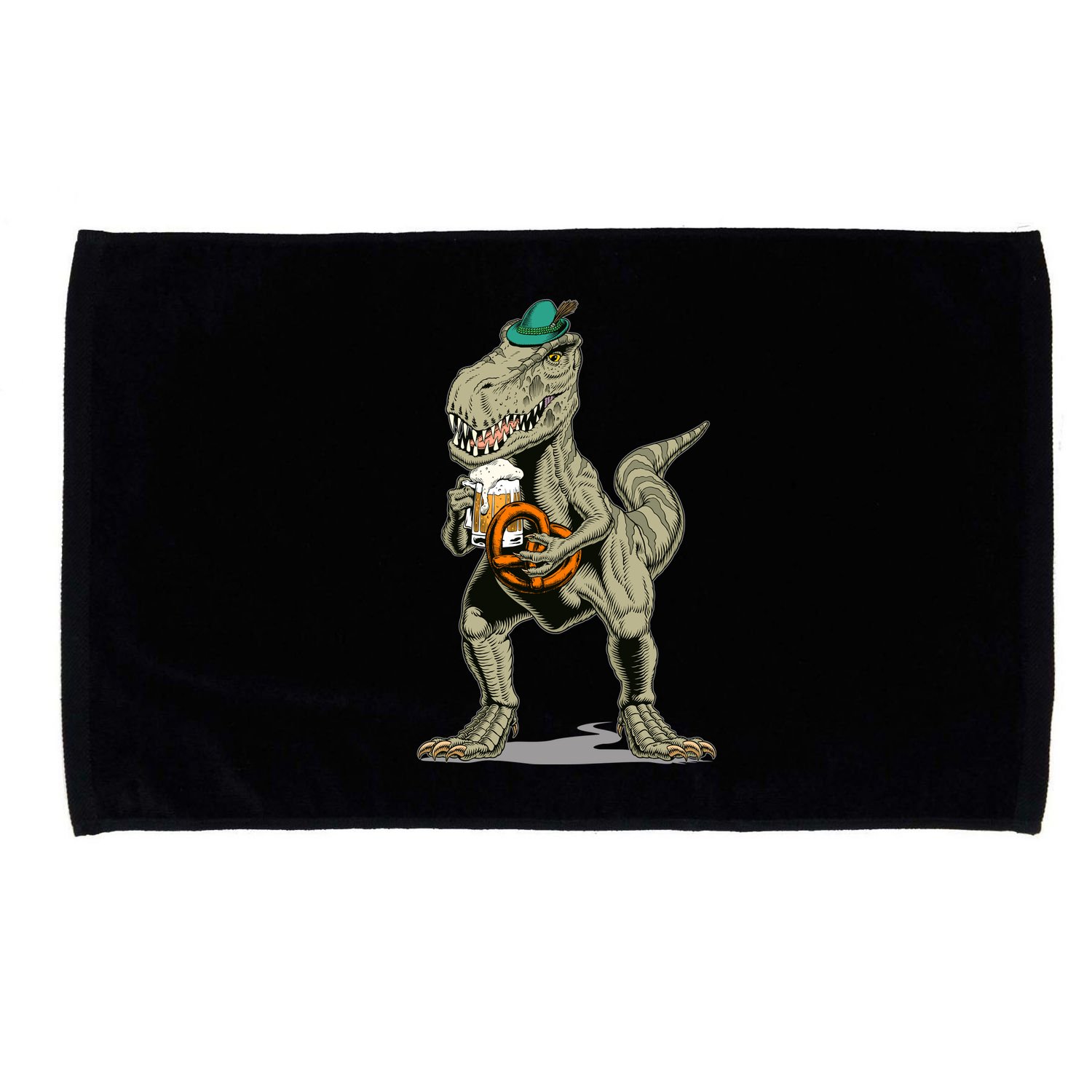 Funny Oktoberfest Tyrannosaurus Rex T Rex Dinosaur Microfiber Hand Towel