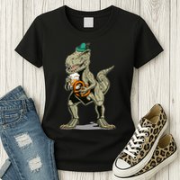 Funny Oktoberfest Tyrannosaurus Rex T Rex Dinosaur Womens T-Shirt