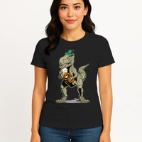 Funny Oktoberfest Tyrannosaurus Rex T Rex Dinosaur Womens T-Shirt