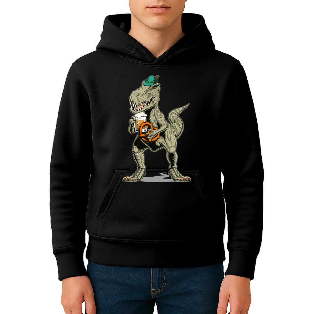 Funny Oktoberfest Tyrannosaurus Rex T Rex Dinosaur Kids Hoodie