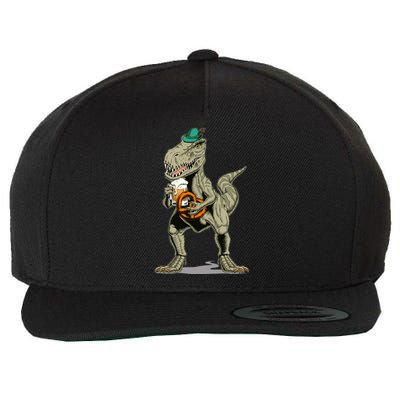 Funny Oktoberfest Tyrannosaurus Rex T Rex Dinosaur Wool Snapback Cap