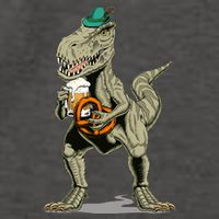 Funny Oktoberfest Tyrannosaurus Rex T Rex Dinosaur Vector Backpack