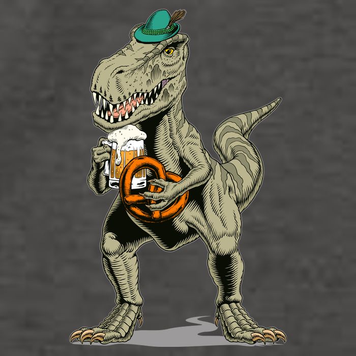Funny Oktoberfest Tyrannosaurus Rex T Rex Dinosaur Vector Backpack