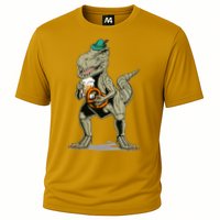 Funny Oktoberfest Tyrannosaurus Rex T Rex Dinosaur Cooling Performance Crew T-Shirt