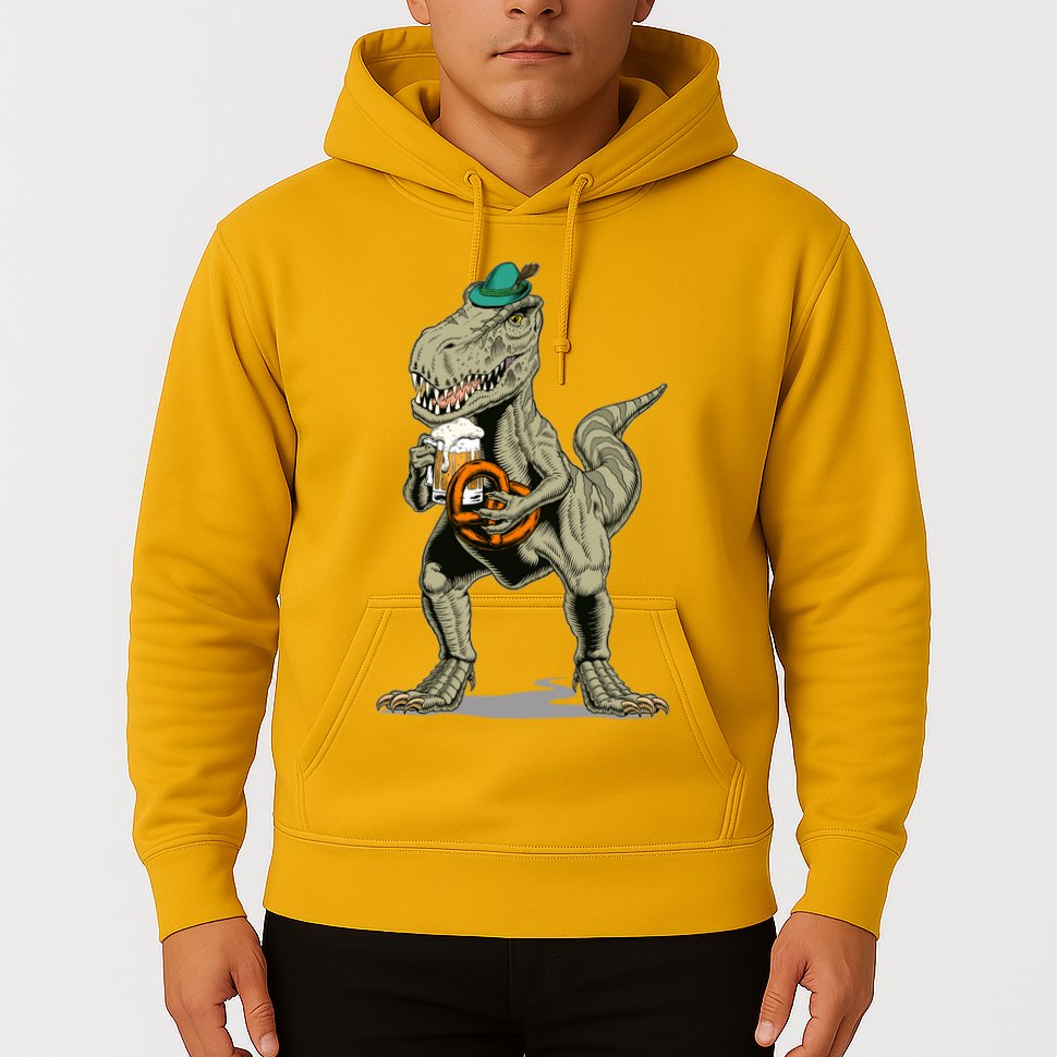 Funny Oktoberfest Tyrannosaurus Rex T Rex Dinosaur Hoodie