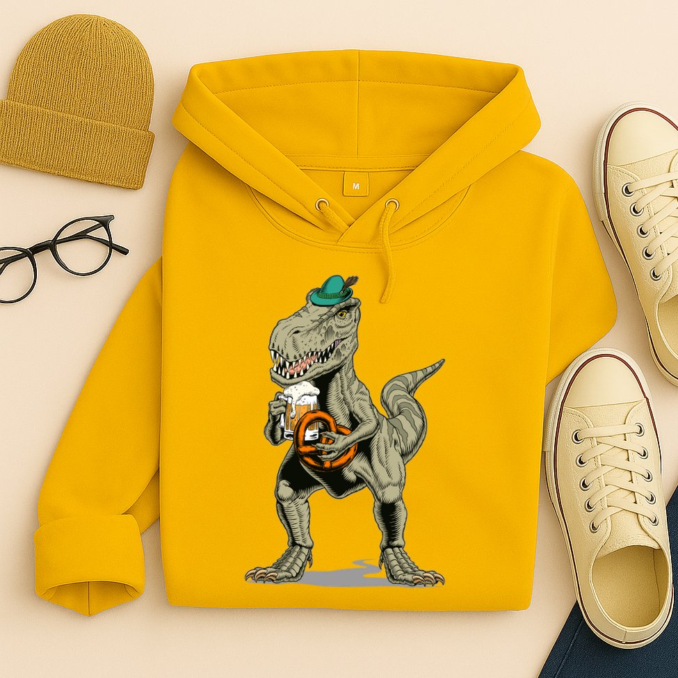 Funny Oktoberfest Tyrannosaurus Rex T Rex Dinosaur Hoodie