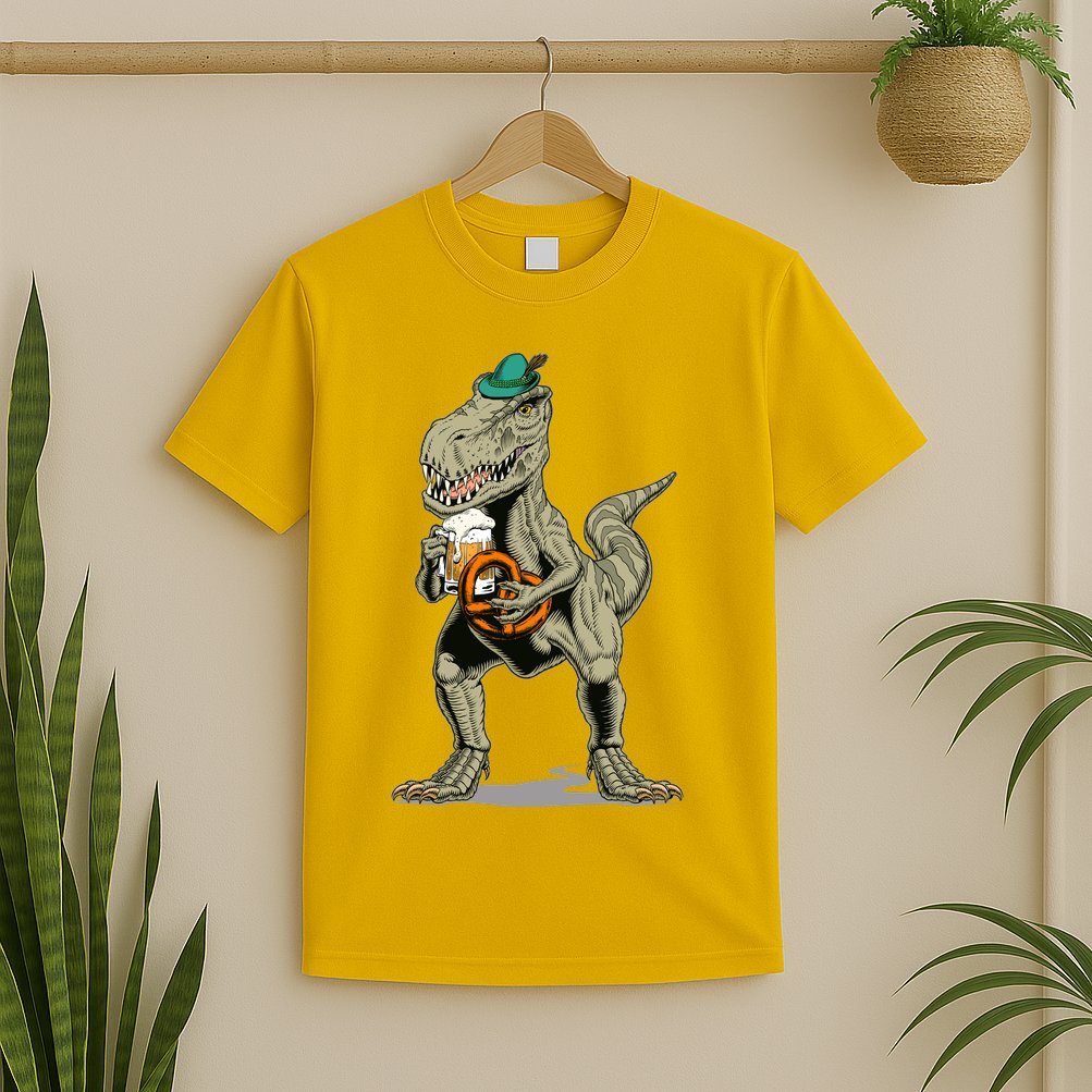 Funny Oktoberfest Tyrannosaurus Rex T Rex Dinosaur T-Shirt