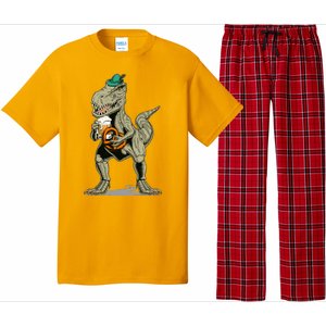 Funny Oktoberfest Tyrannosaurus Rex T Rex Dinosaur Pajama Set