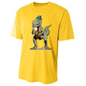 Funny Oktoberfest Tyrannosaurus Rex T Rex Dinosaur Performance Sprint T-Shirt