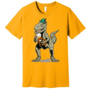 Funny Oktoberfest Tyrannosaurus Rex T Rex Dinosaur Premium T-Shirt