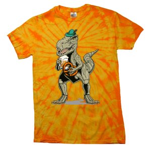 Funny Oktoberfest Tyrannosaurus Rex T Rex Dinosaur Tie-Dye T-Shirt